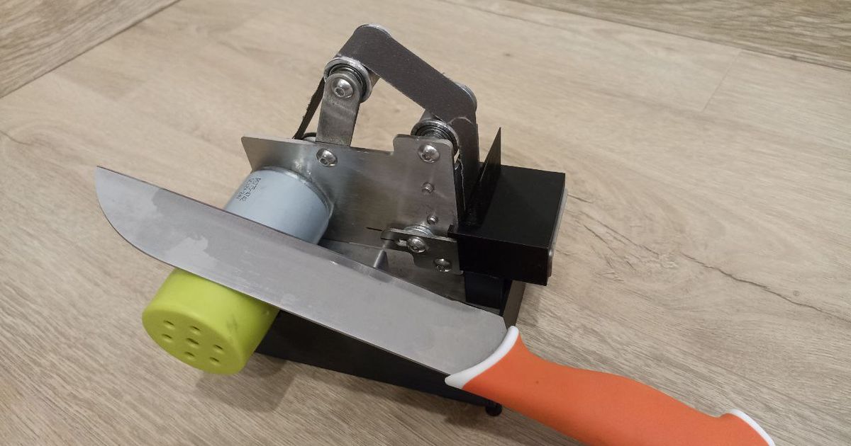 Knife sharpening guide for mini belt grinder by Mr Download free STL