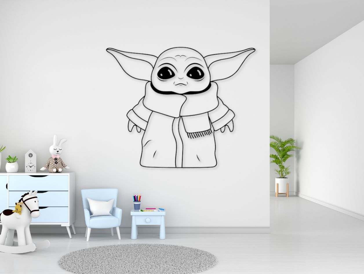 Baby Yoda Wall Art by Kahraman Download free STL model