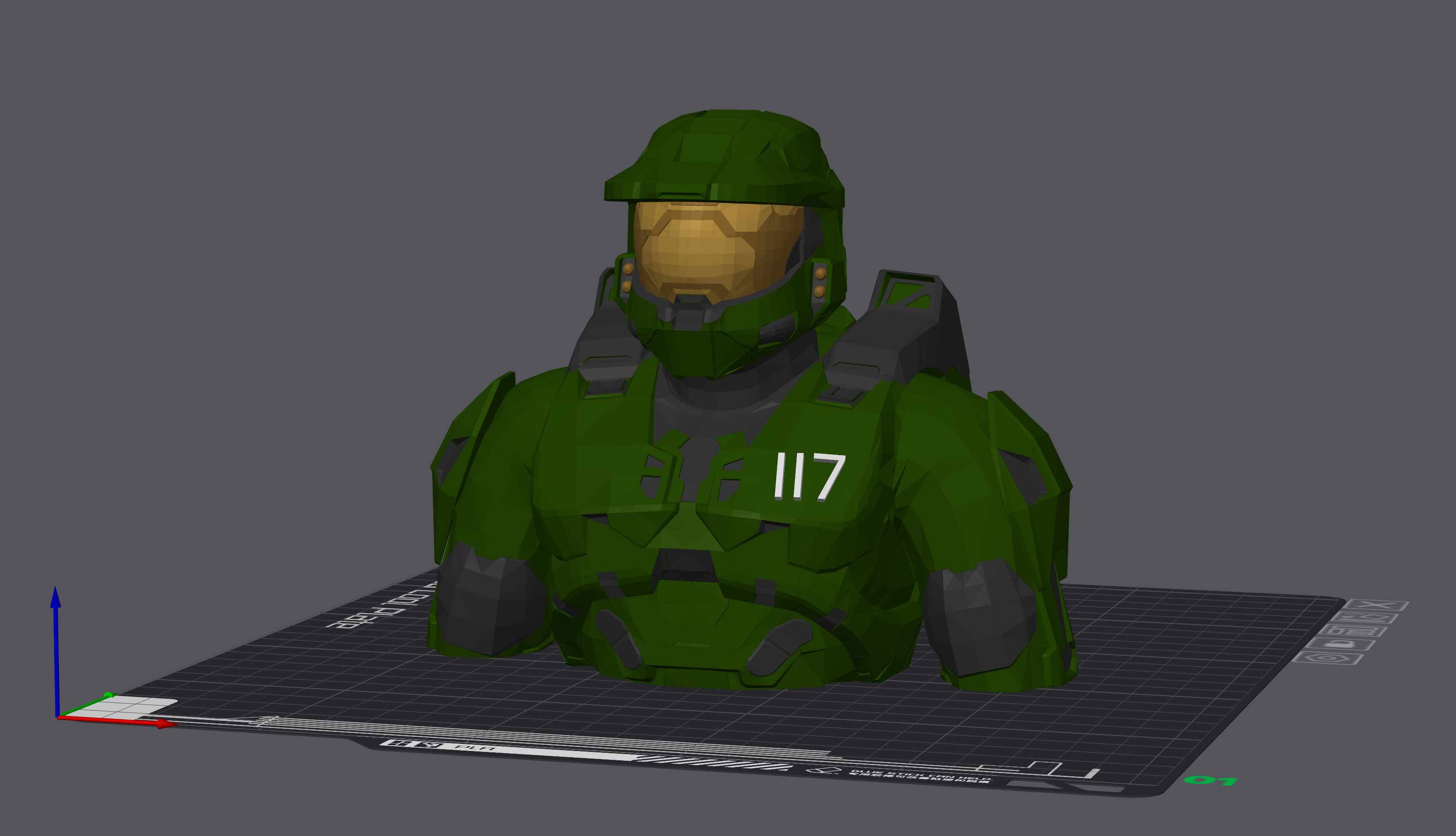Halo Master Chief Color por Culebra | Descargar modelo STL gratuito ...
