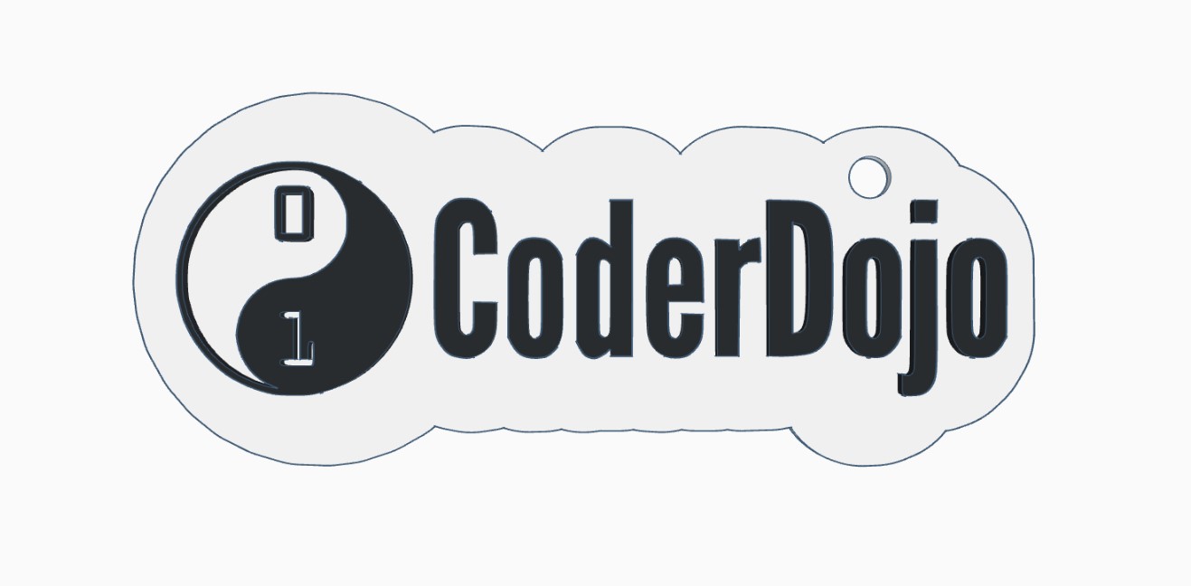 keychain CoderDojo by Selrac_CS | Download free STL model | Printables.com