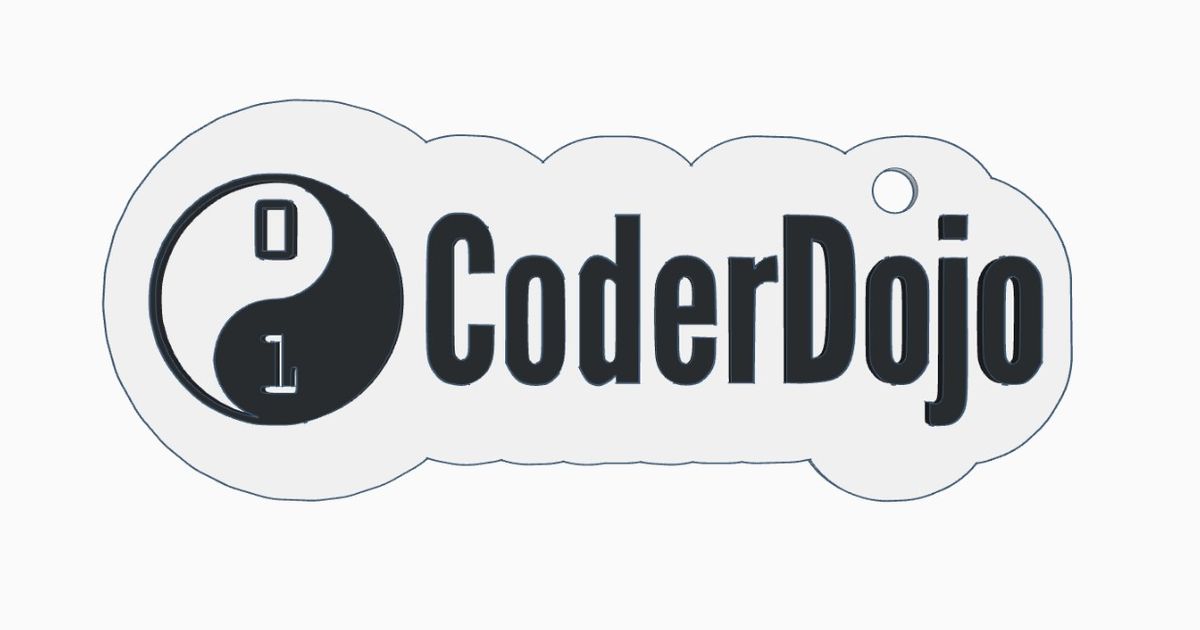 keychain CoderDojo by Selrac_CS | Download free STL model | Printables.com