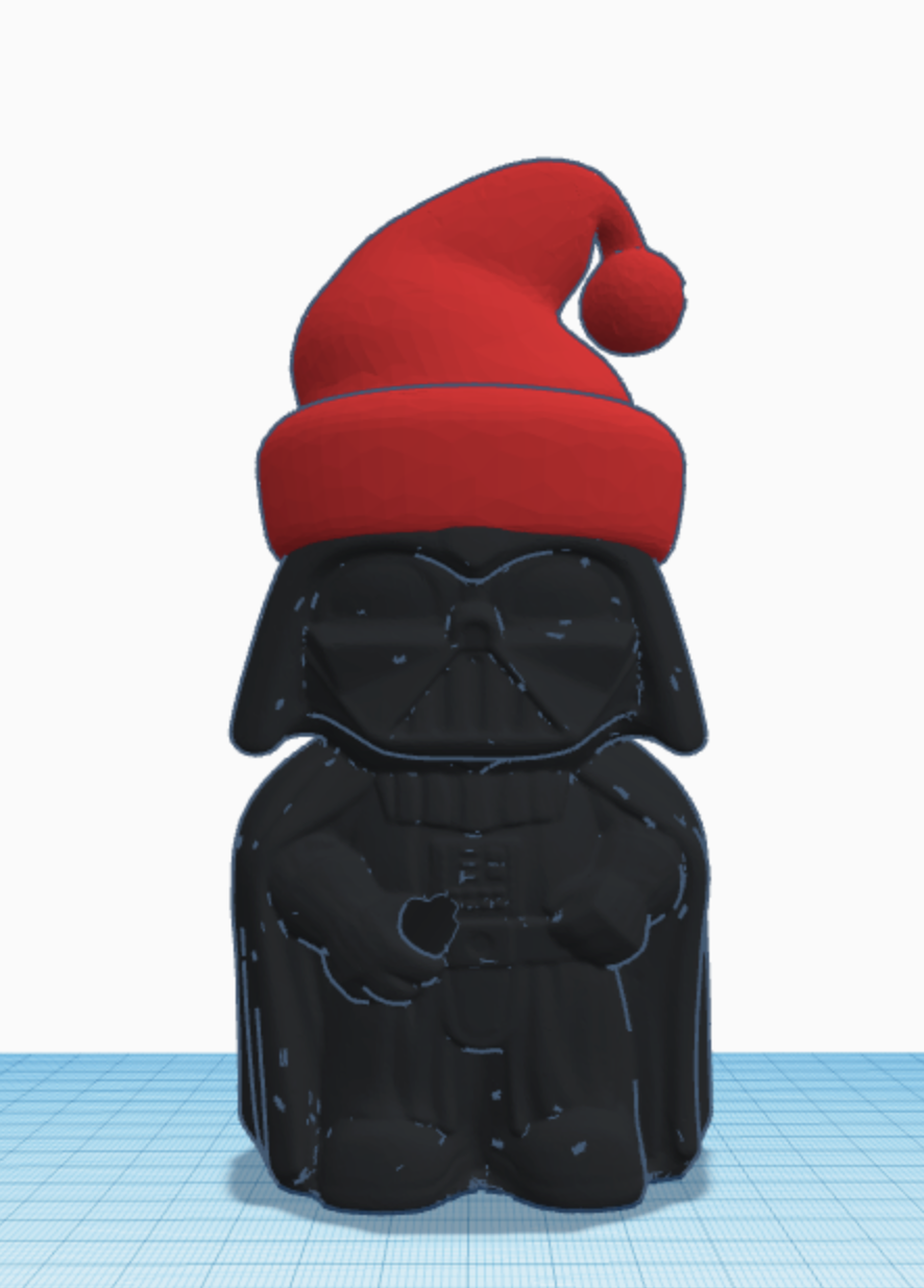 Chistmas Vader 3D model thumbnail