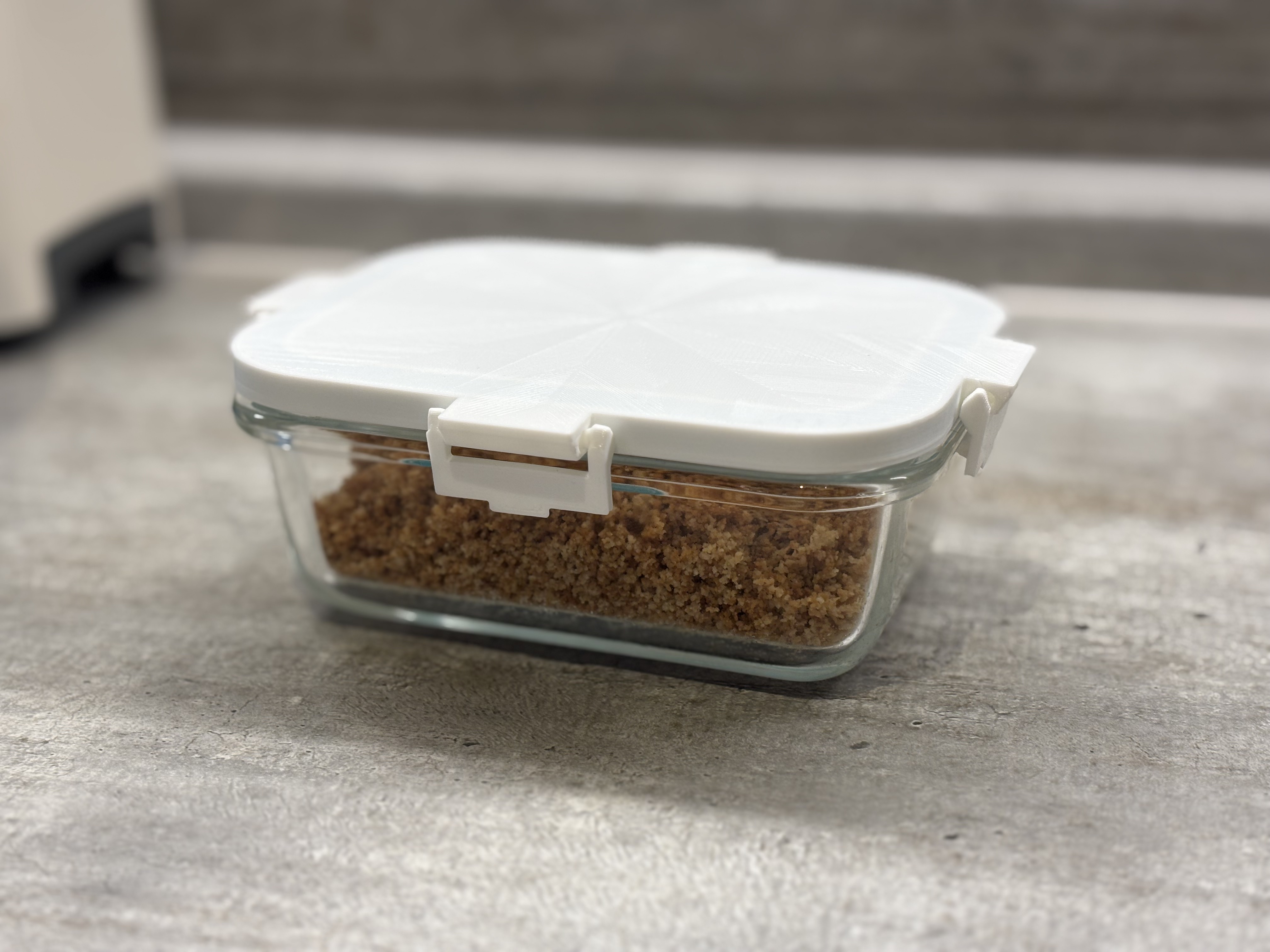 Glass Container Replacement Lid rectangular (112.5mm*79mm) (Vtopmart)