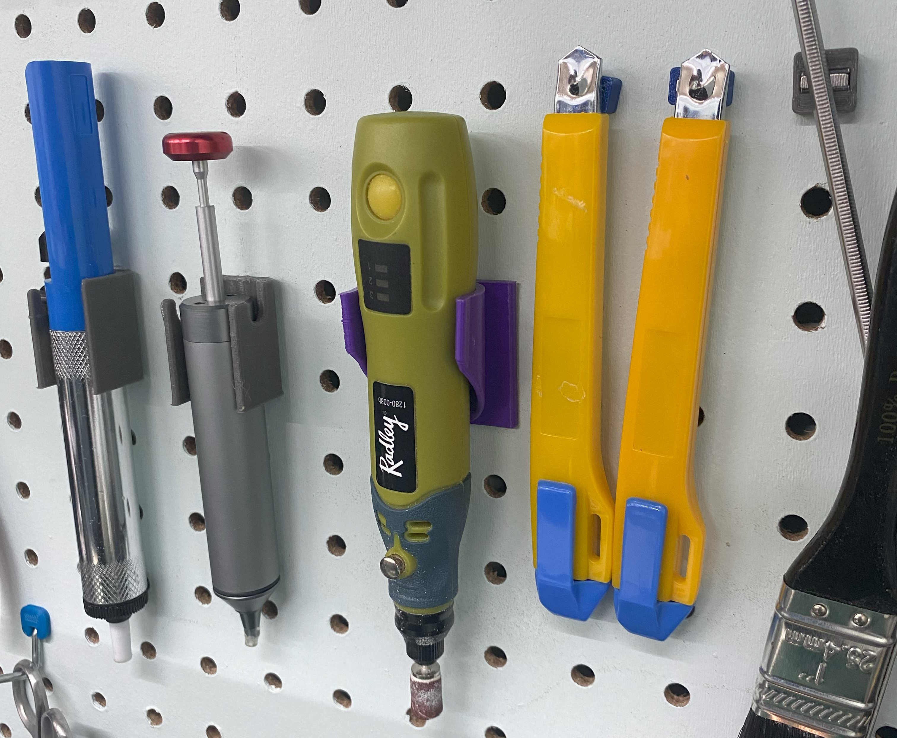 Pegboard clip for Radley Rotary Tool by Klave Download free STL model