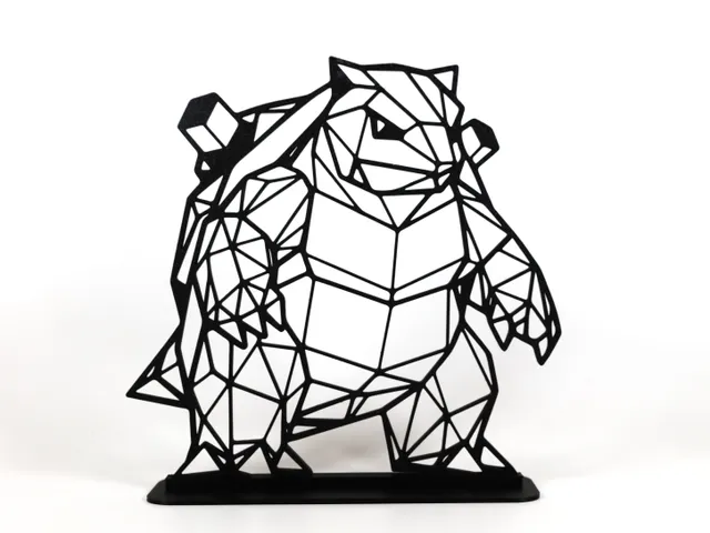 Geometric Low Poly Blastoise