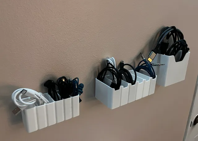 Wall mounted cable storage