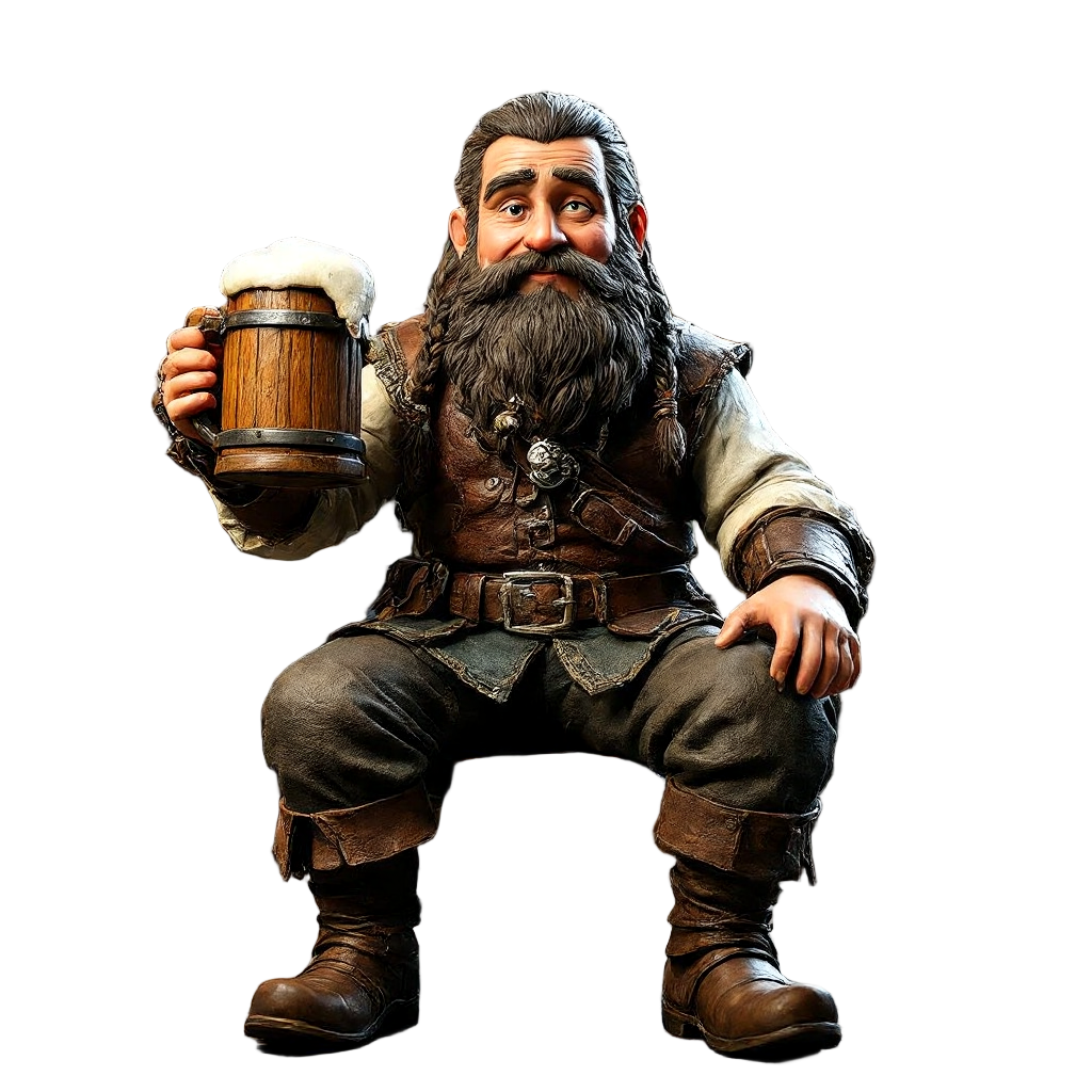 Sitting Dwarf 2 3D model
