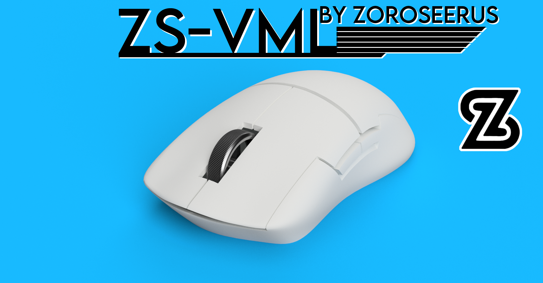 ZS-VML, 3D Printed Razer Viper Mini based Symmetric Wireless Mouse for G305