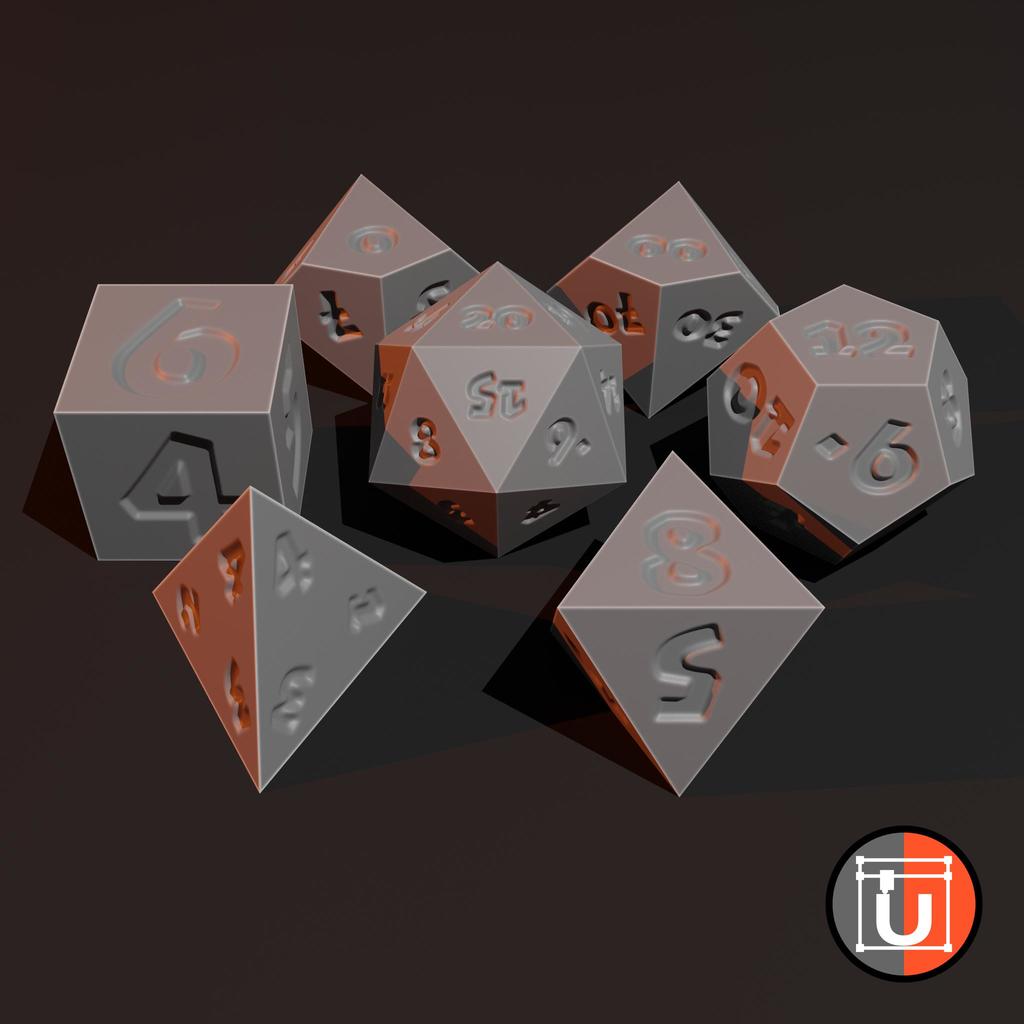 Basic dice set for DnD by Udo's 3D World | Download free STL model ...