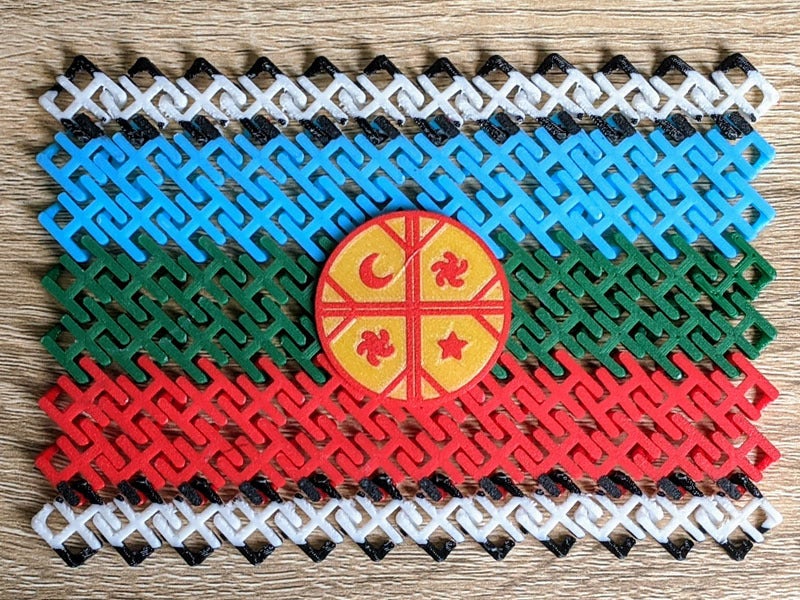 Pins for Chainmail 2.0 (Bandera Mapuche)