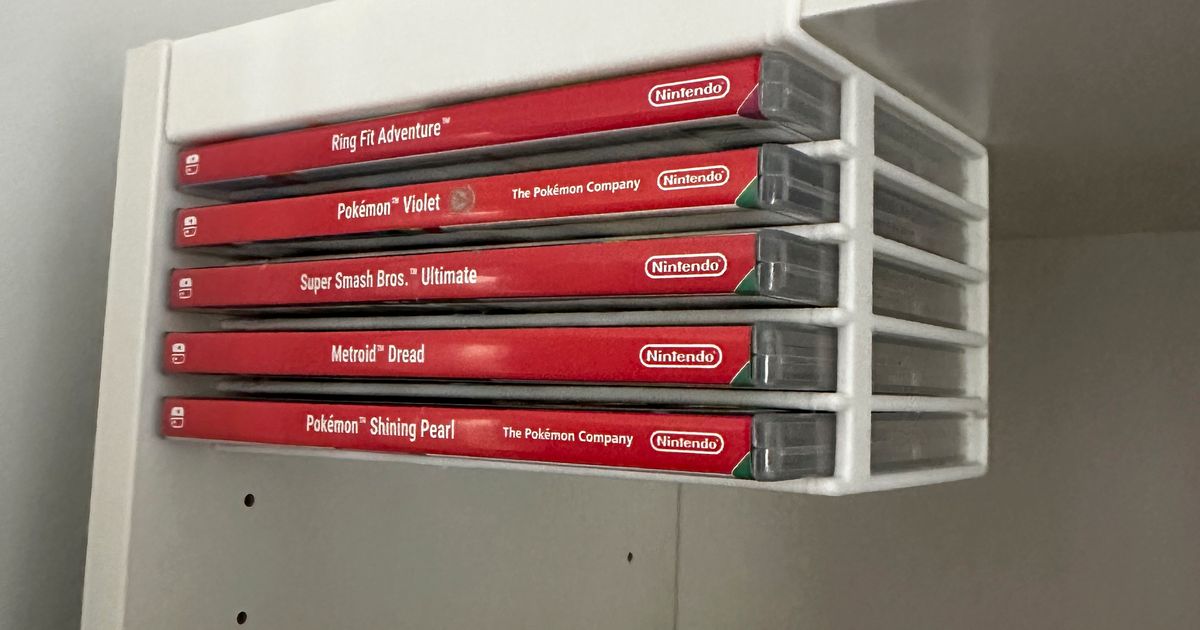 Nintendo Switch Game Storage for Ikea Billy Bookcase (20mm Shelf) by