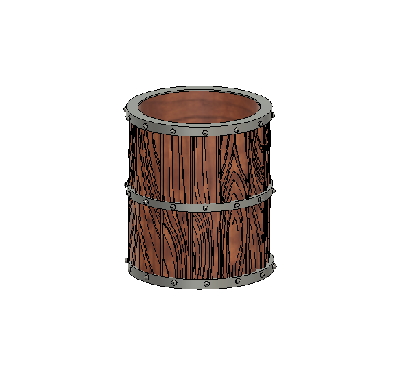 Wooden Barrel Organizer