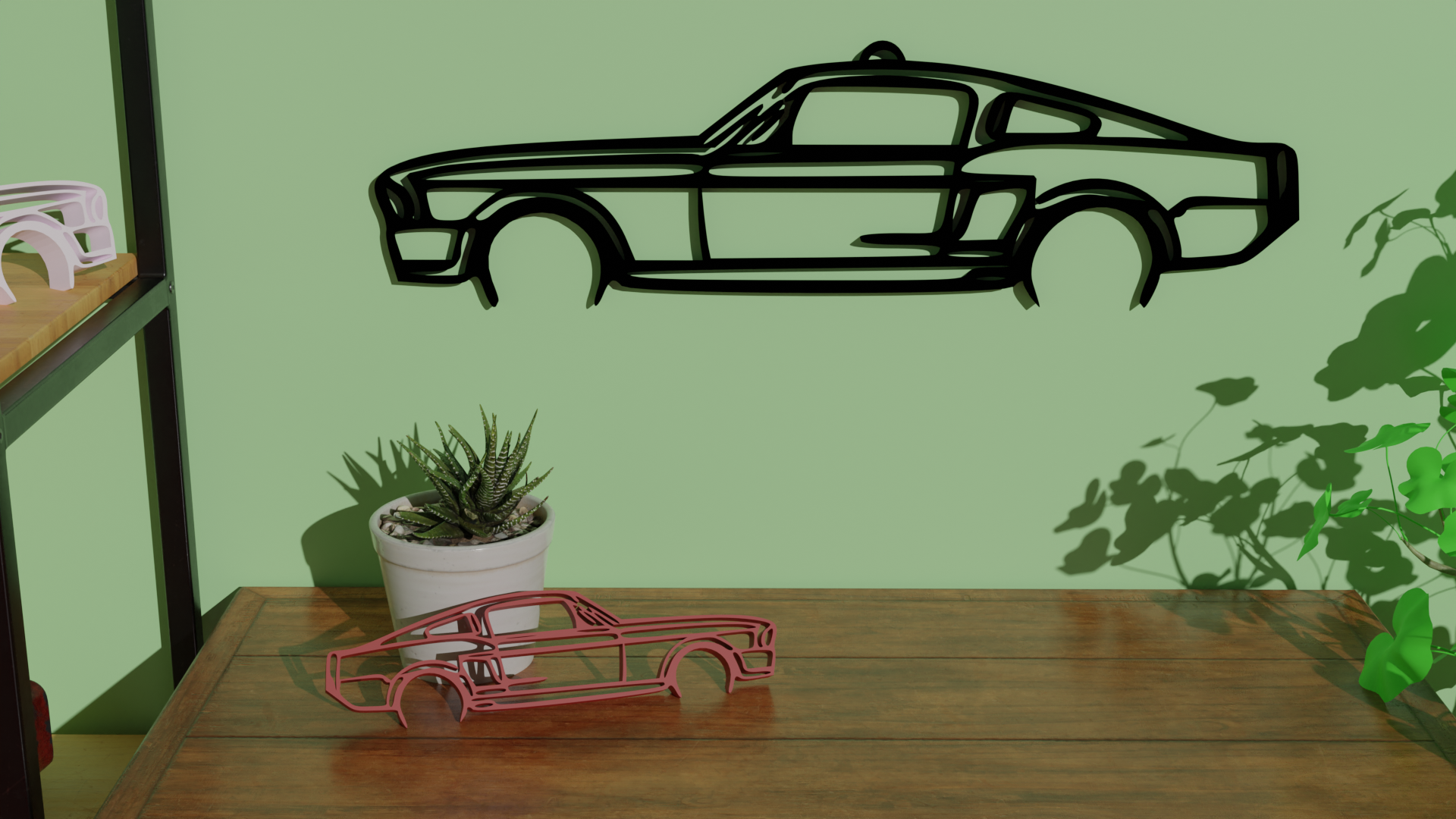 Ford Mustang outline decoration