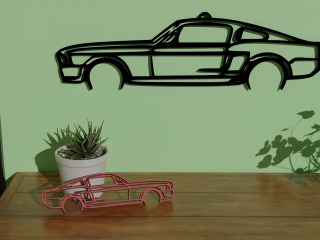 Ford Mustang outline decoration