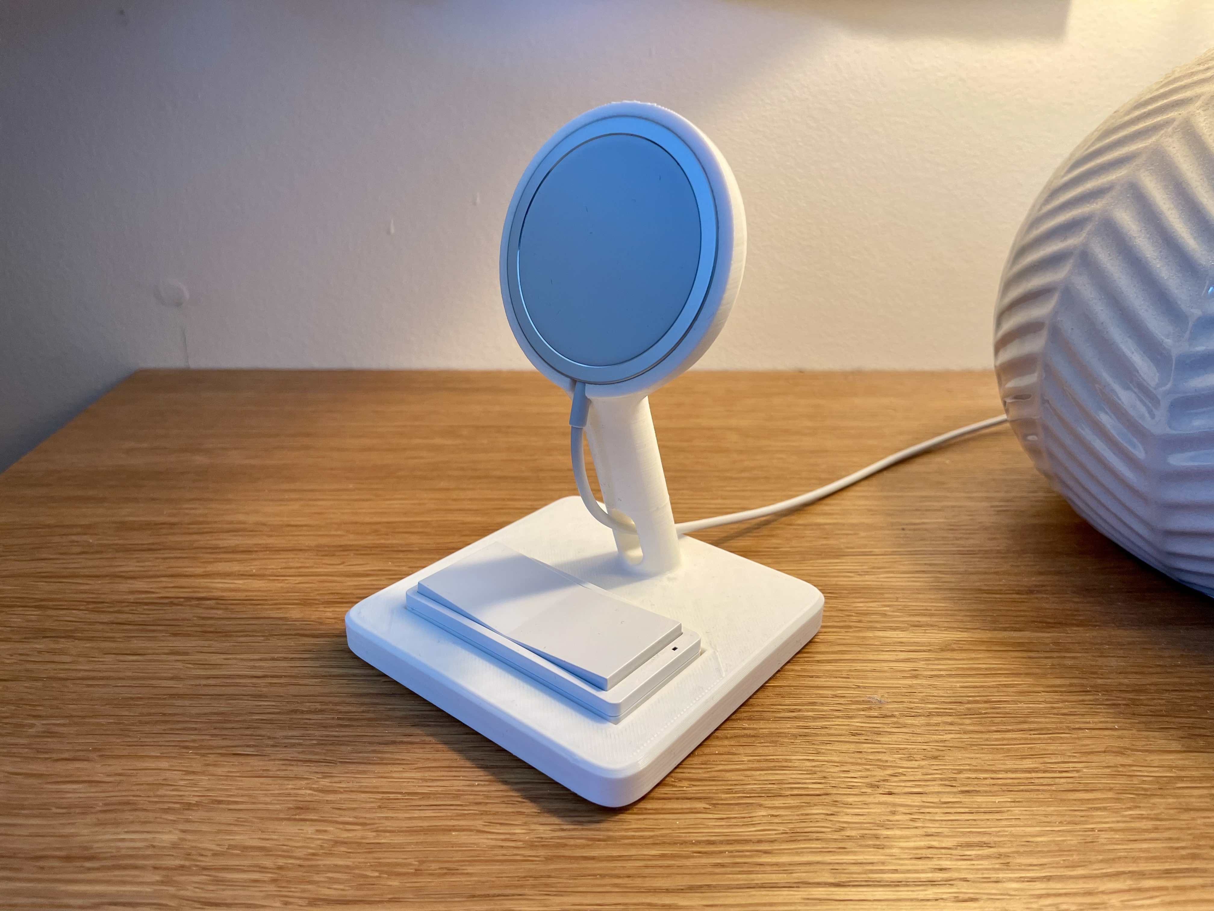 Magsafe Charger Stand For iPhone + Zooz ZEN34 ZWave Remote Holder 3D model thumbnail