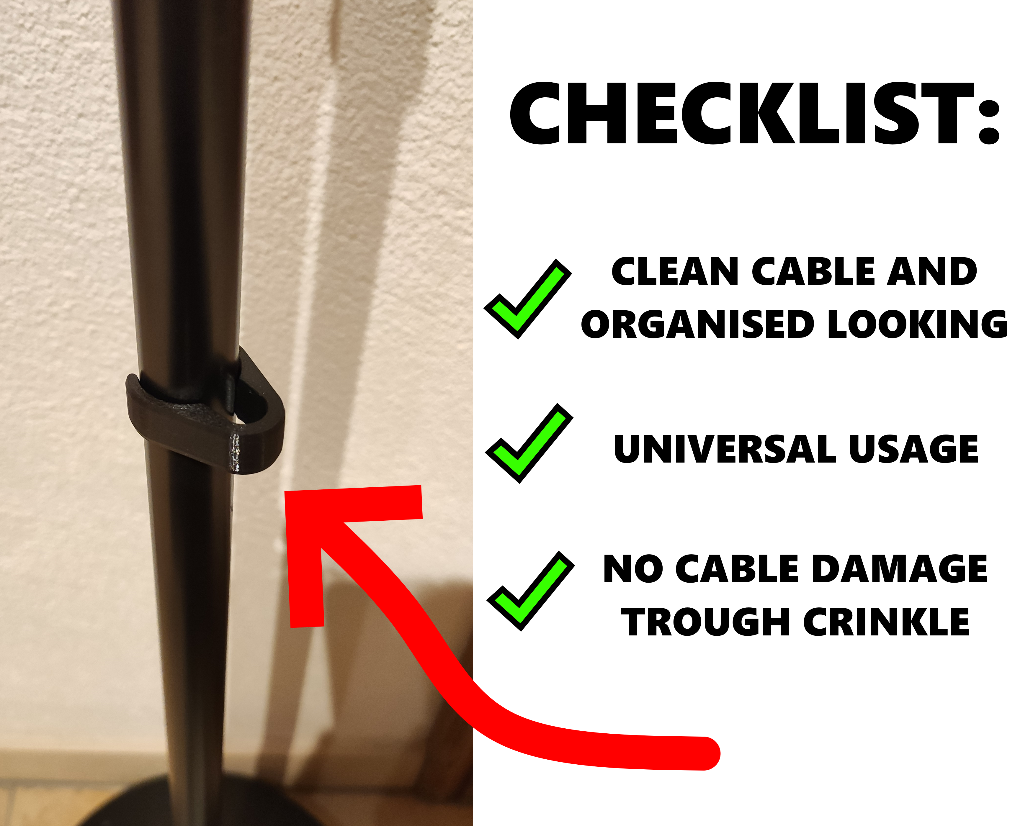 Microphone Stand CableClips (different sizes) — miniatura 3