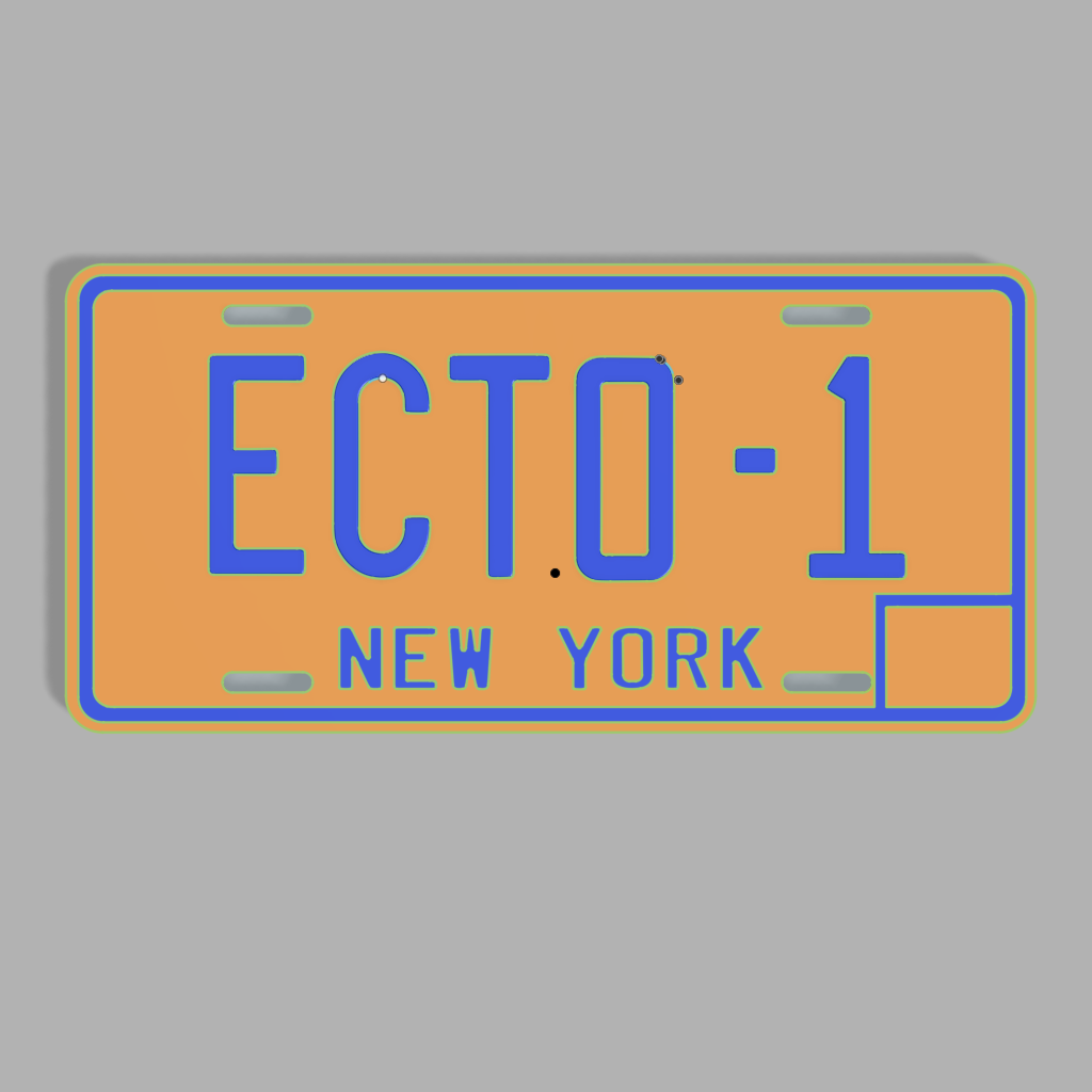 Ghostbusters Ecto1 License Plate by Sykotik Download free STL model