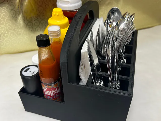 Cutlery/Condiment Caddy (with optional revolving base)