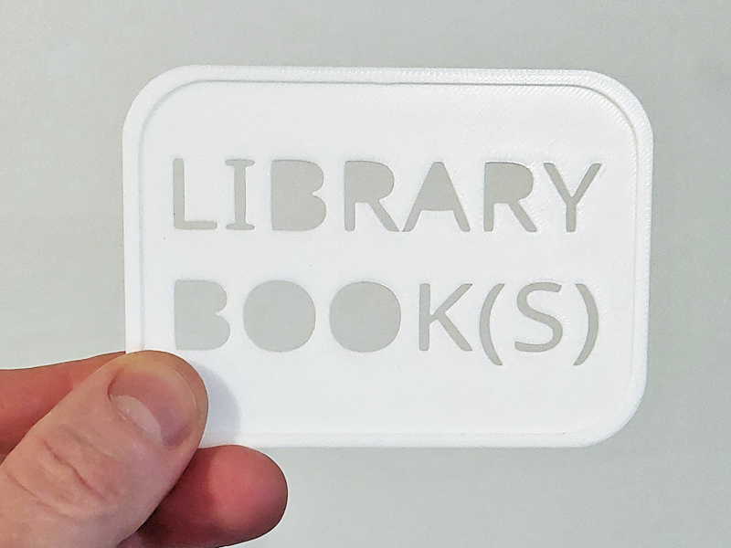 Reminder Card - Library Books, Garbage Out, etc.