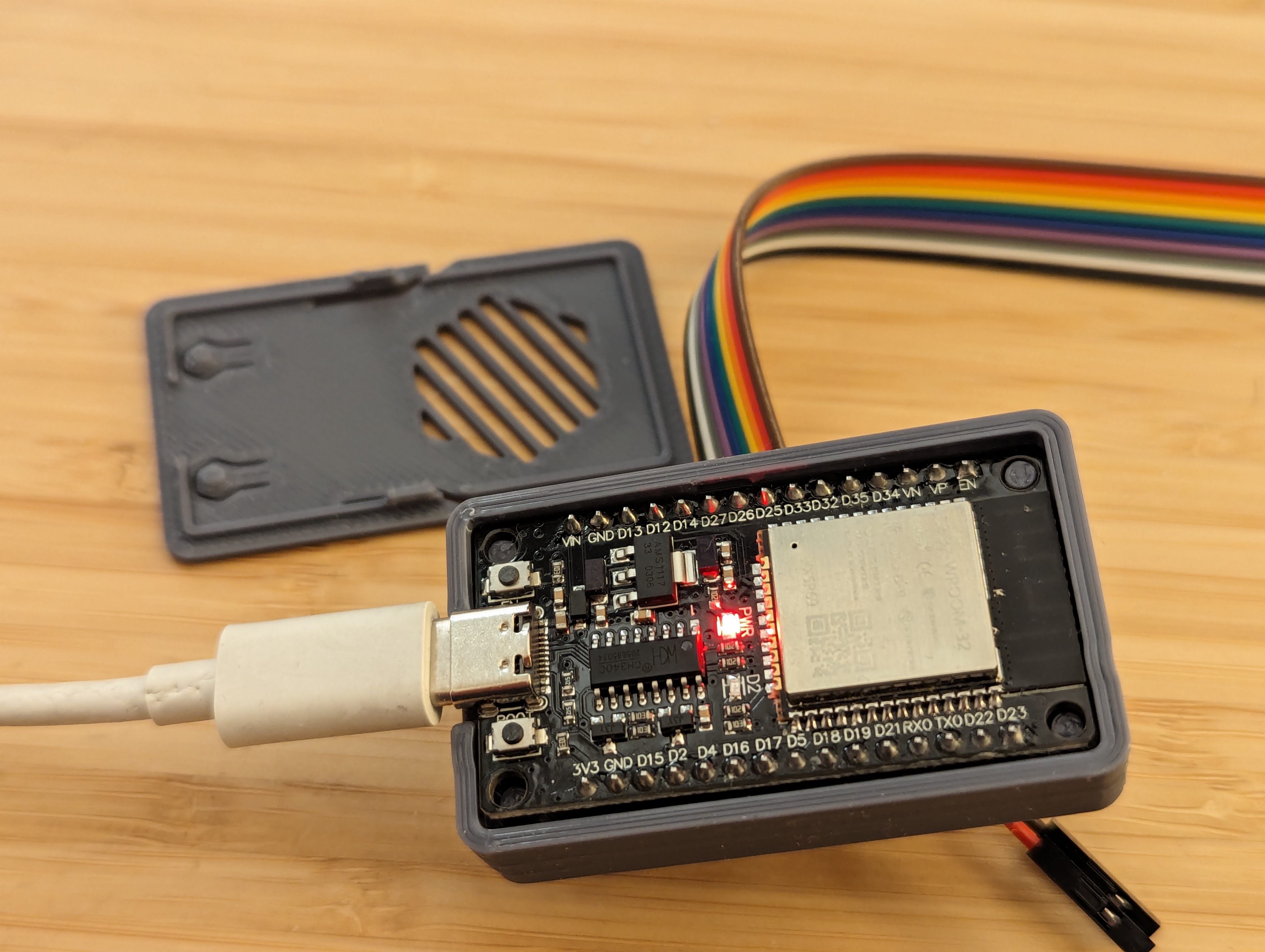 ESP32-WROOM-32 (USB-C) Box with Lid, Trimmed