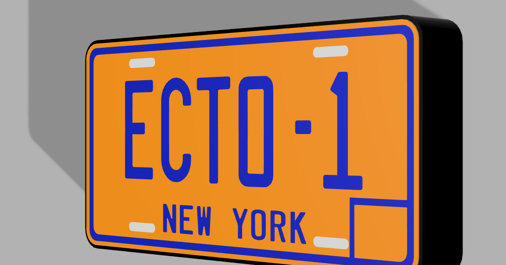 Ghostbusters Ecto1 License Plate Lightbox by Sykotik Download free