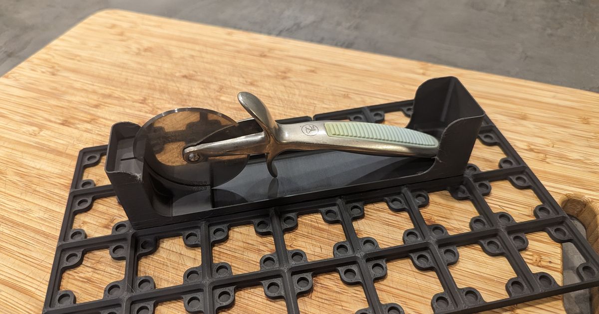 Gridfinity Pizza cutter holder by Christian Savard Download free STL