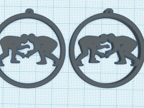 Wrestling Earrings
