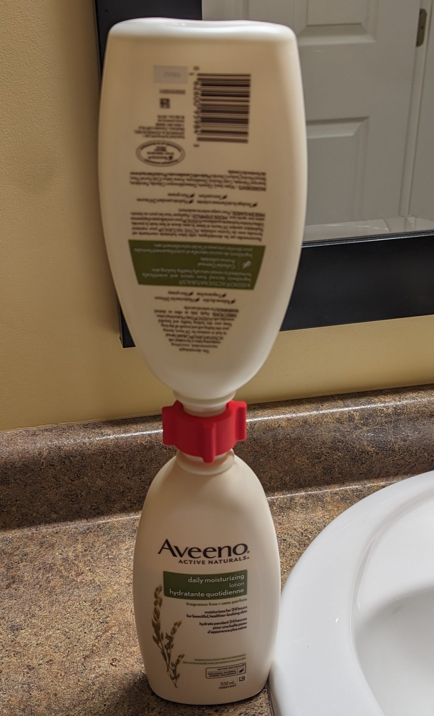 Bottle Transfer Connector Cap for 25mm OD neck Hand Cream, Shampoo, Body Wash by Greg Chwelos