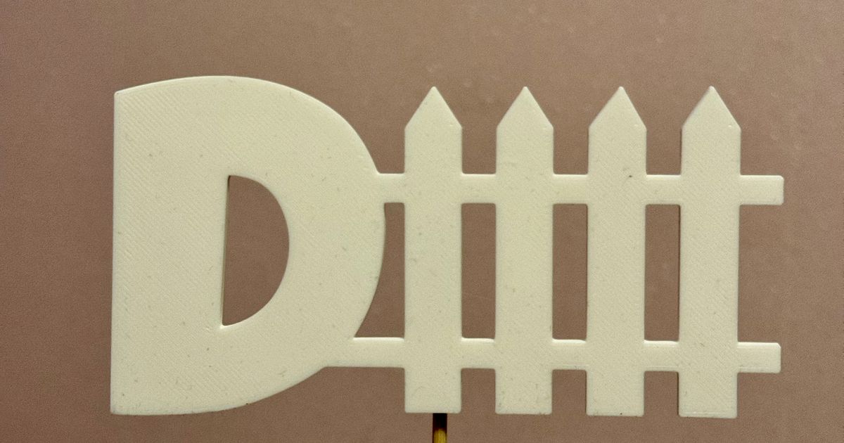 D-Fence sign by Hennes | Download free STL model | Printables.com