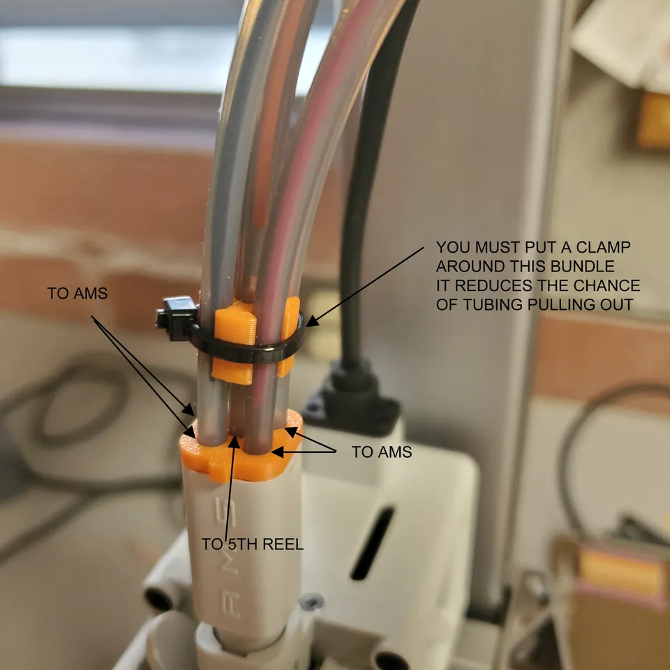 5 Port Filament Feed for Bambu A1, A1 Mini by Waynger | Download free ...