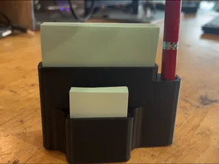 Sticky note Stand with pen by AP. Patipat | Download free STL model ...