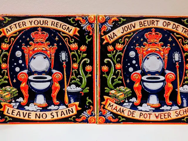 "After your reign, leave no stain." Quote Tile. English and Dutch versions