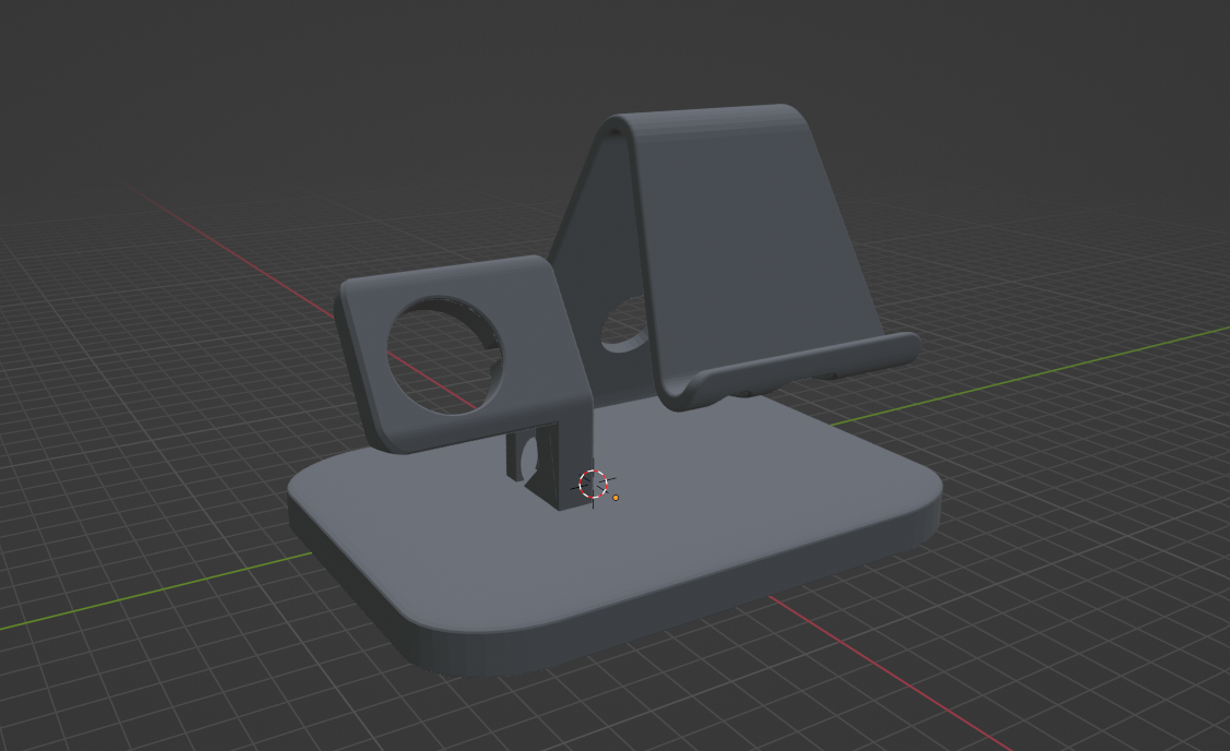 Phone and Apple Watch Stand 3D model thumbnail
