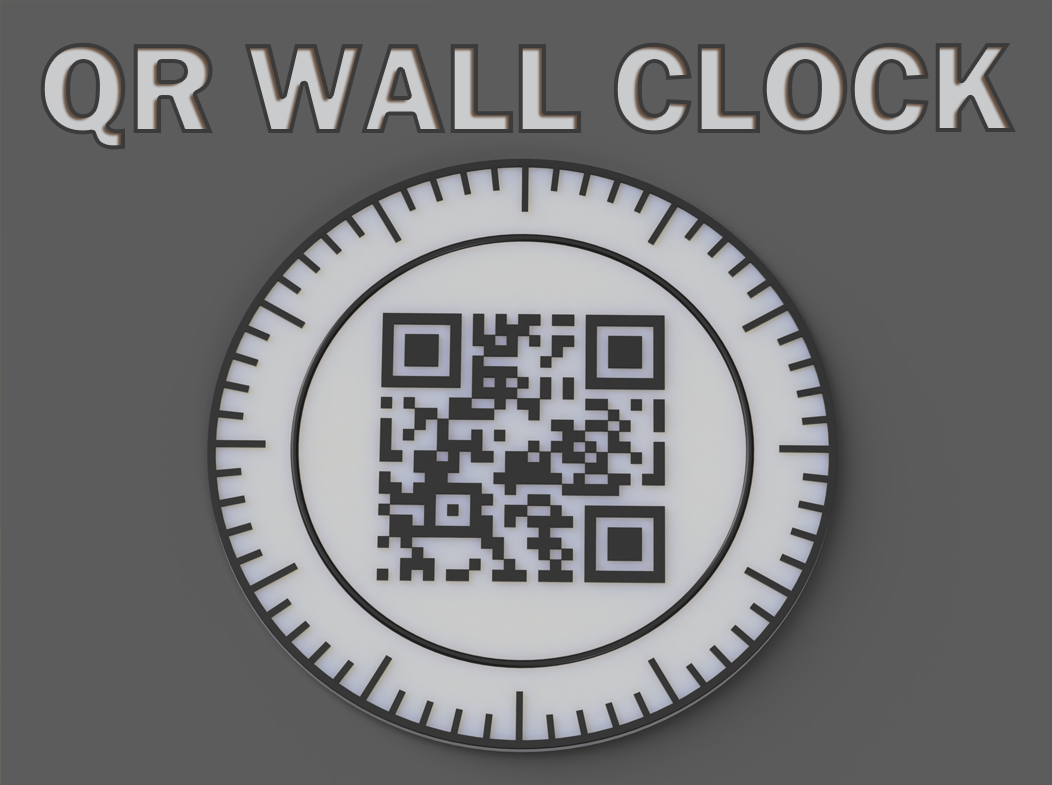 QR wall clock by mlodybuk Download free STL model