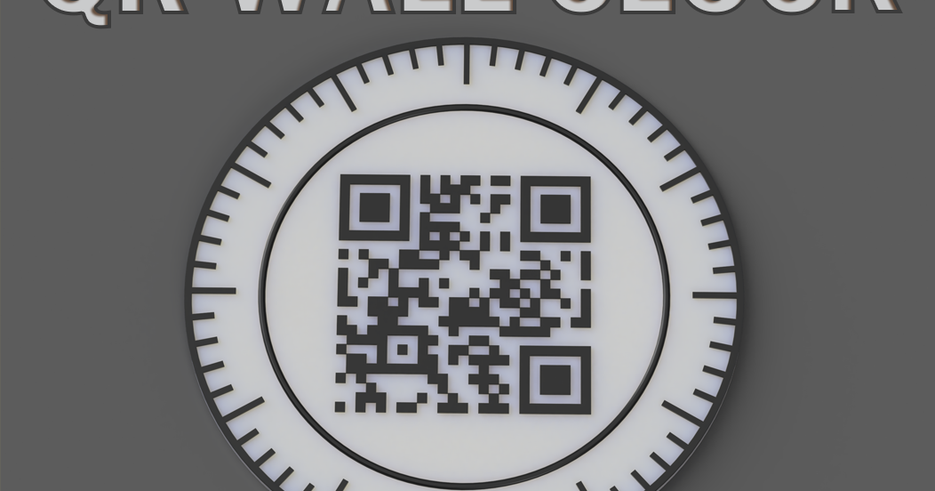 QR wall clock by mlodybuk Download free STL model