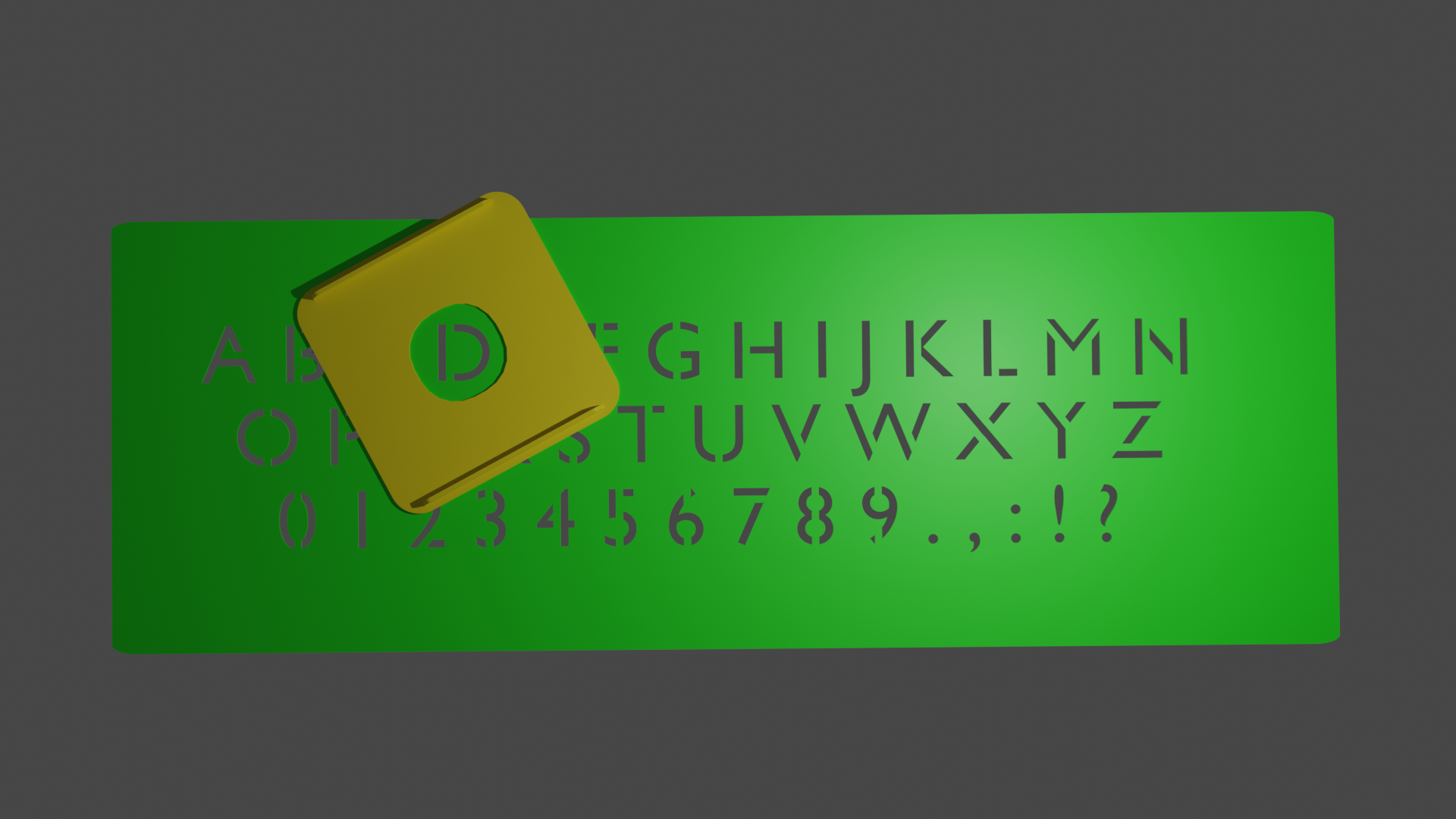 Stencil for lettering