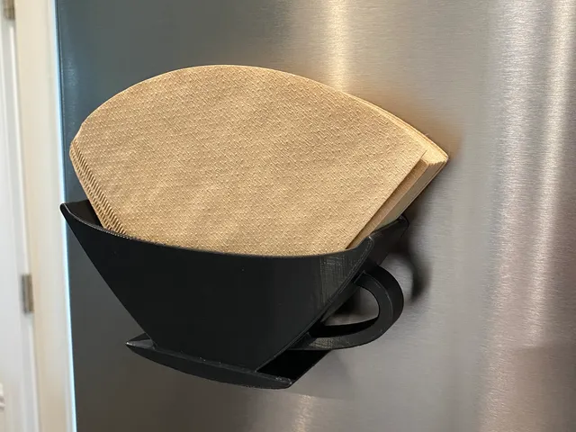 Magnetic coffee filter storage