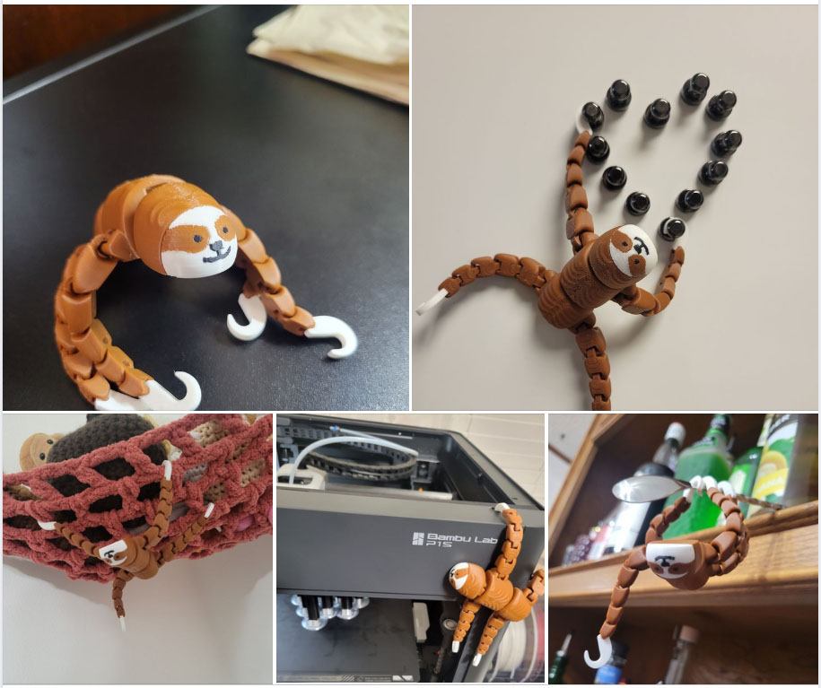 Flexi-sloth remix for multi-material face