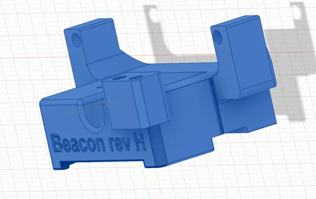 QIDI X 3 series Beacon rev H probe mount - further improved for stock nozzles