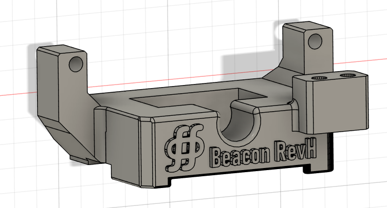 QIDI X 3 series Beacon rev H probe mount - further improved for stock nozzles