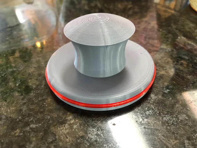 kitchen sink stopper with TPU gasket (OpenSCAD)