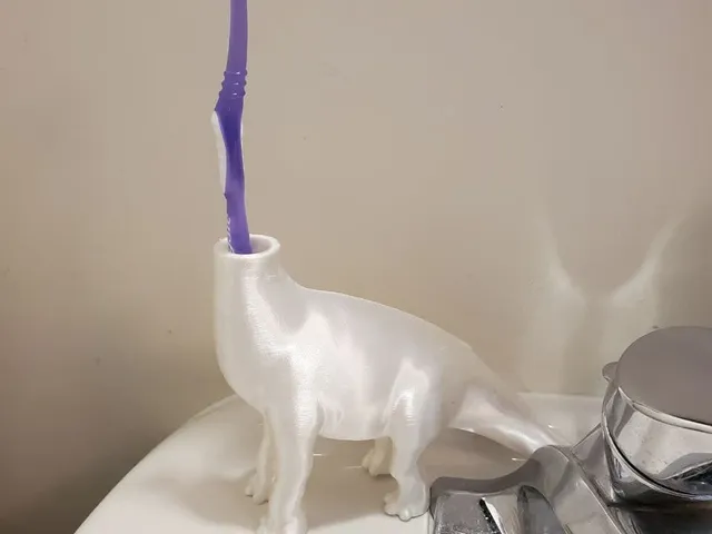 Dinosaur toothbrush holder merged