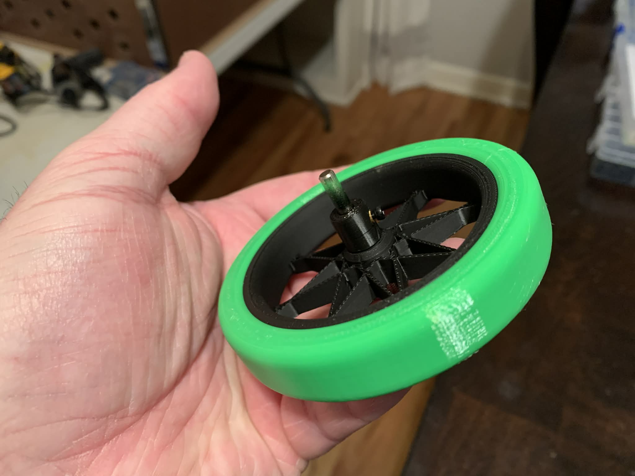 R/C plane axel wheel retaining collar.