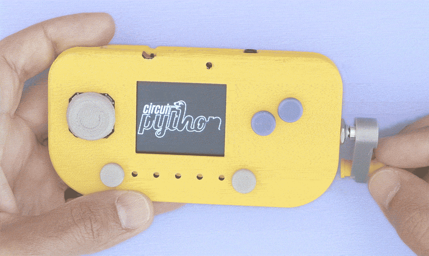 PyGamer HandHeld Gaming Crank by Adafruit Download free STL model