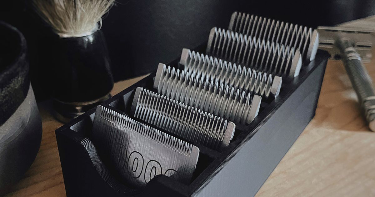 Smaller Beveled version of the Oster Clipper Blade Organizer / Holder
