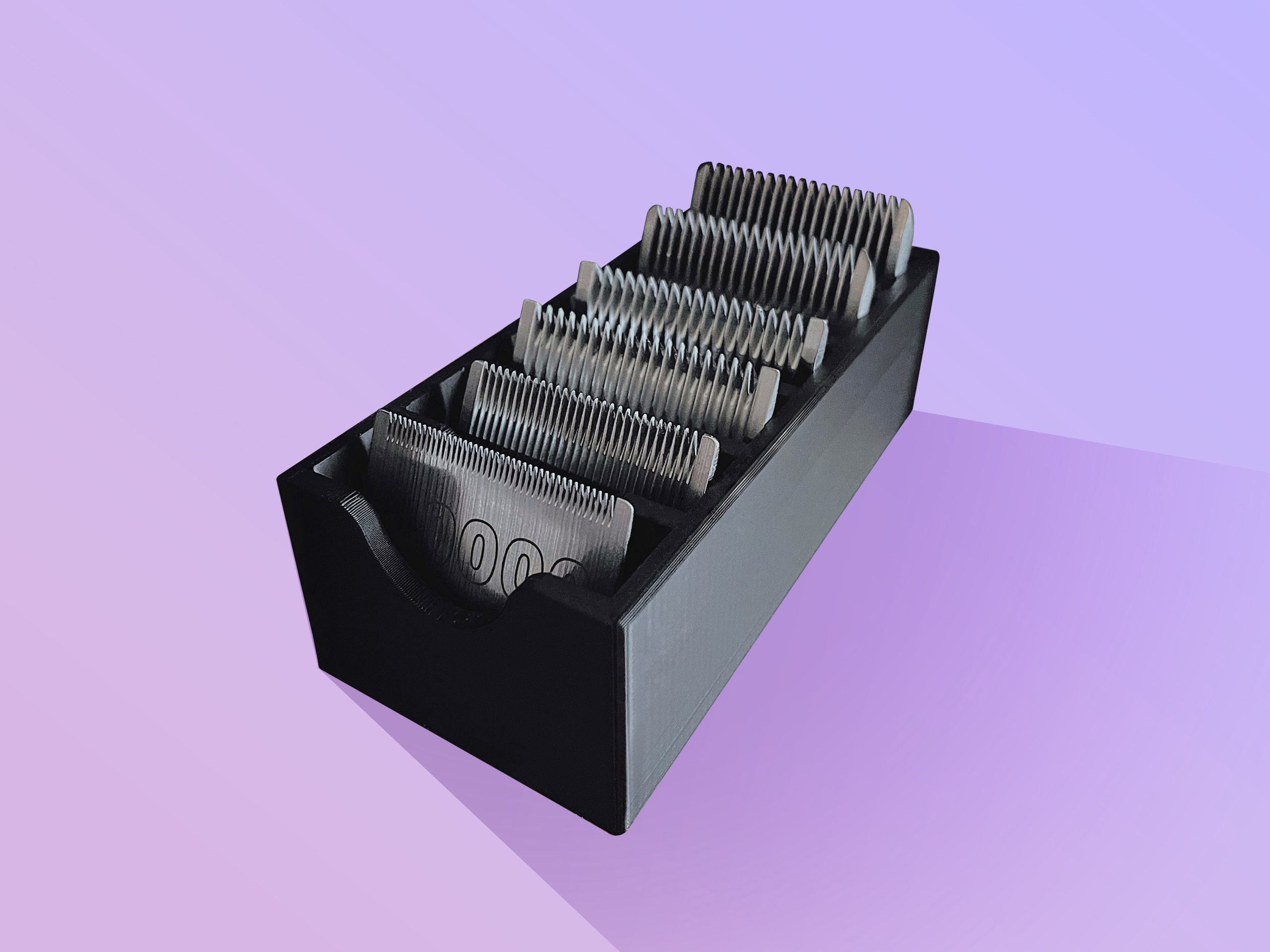 Smaller Beveled version of the Oster Clipper Blade Organizer / Holder