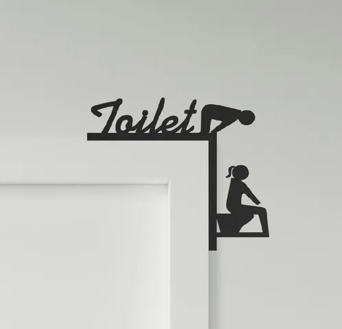 Doorframe decor - Toilet