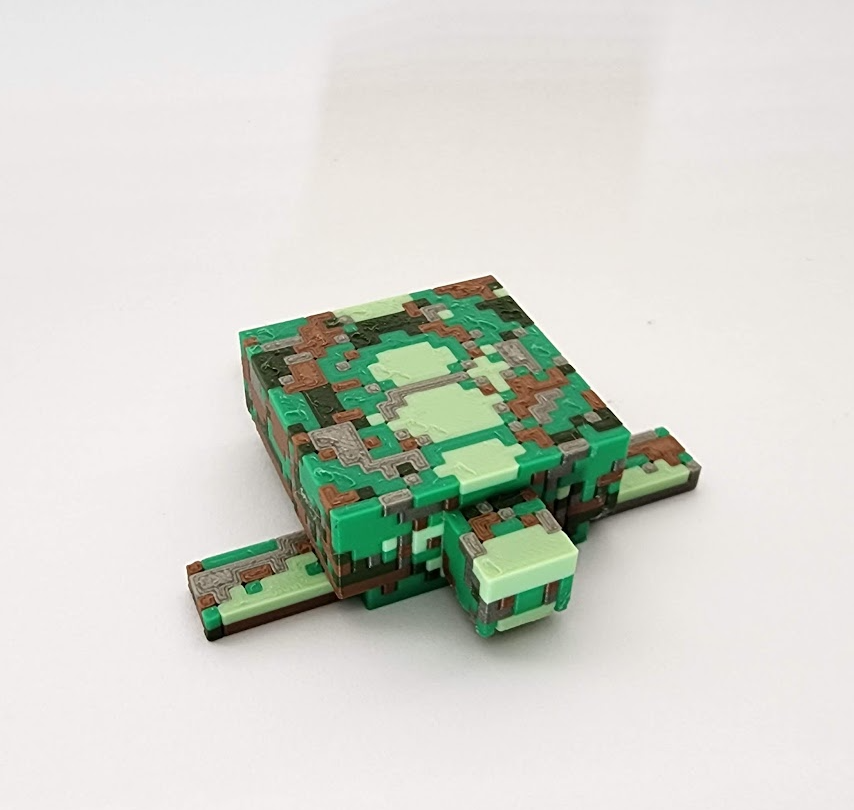 Miniatura 2 do modelo 3D Minecraft sea turtle (multicolor)