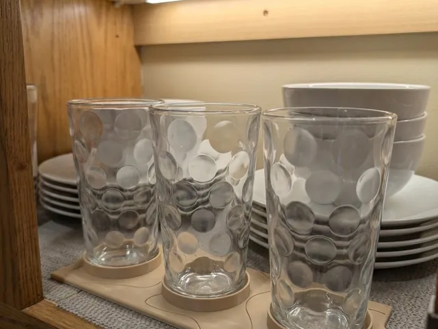 The GLASS GUARD cabinet organizer