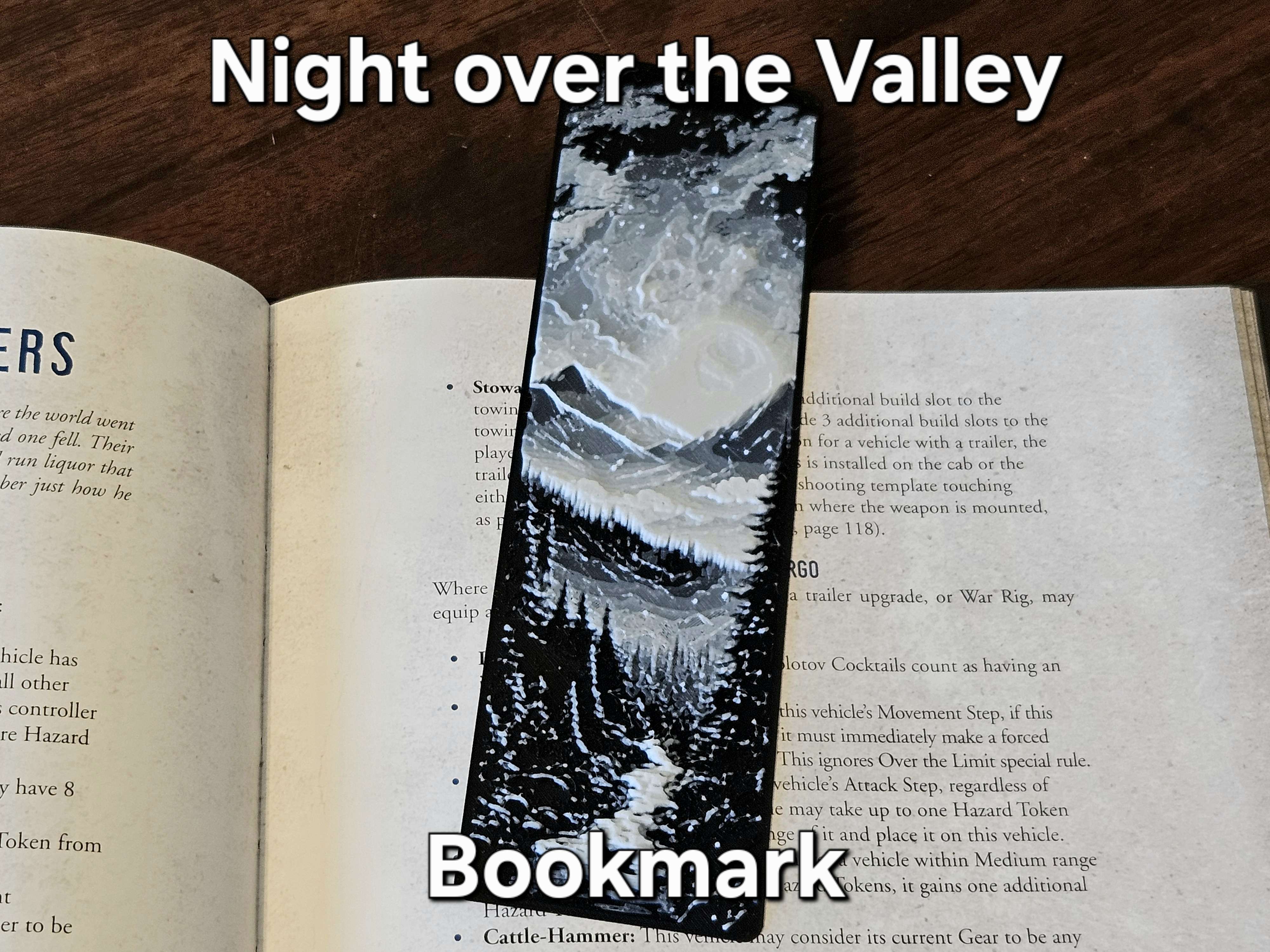 Night over the Valley - Bookmark